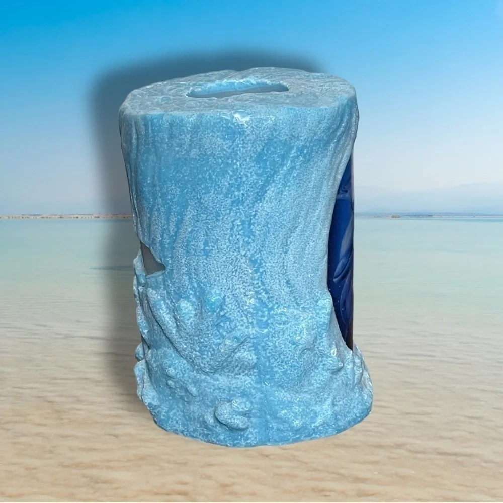 Christian Riese Lassen vintage Glow Dolphins   Candle Turq /Aqua Blue Yr 2000